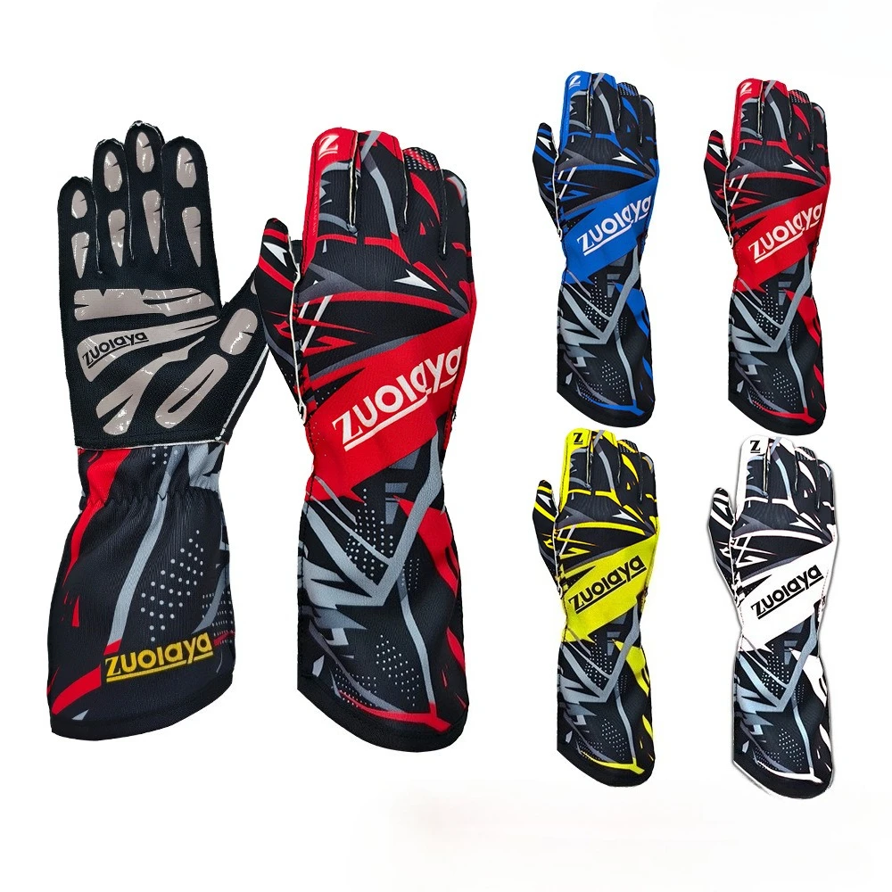 

Kart Long Racing Gloves with Anti Slip Lightweight, Full Palm Silicone Wear-resistant Can Be Patterned on The Outer Seam Logo