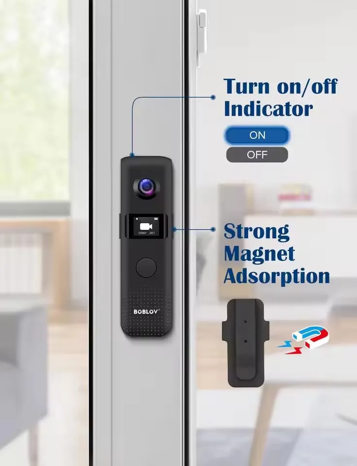 BOBLOV C18 HD Mini cámara 128G/64G inalámbrico WiFi Hotspot grabadora de aplicación de la ley grabadora de conducción de motocicleta pequeña cámara deportiva