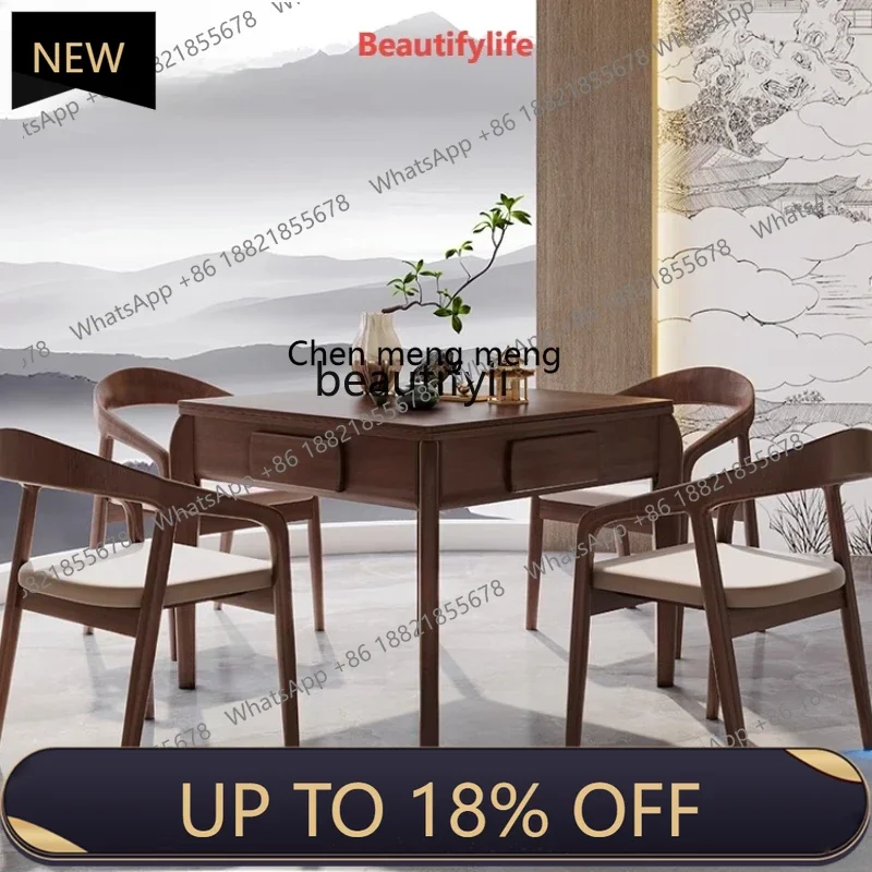 

P178 Mahjong Machine Automatic Dining Table Dual-Purpose in One Solid Wood Mahjong Table Chinese Luxury Bass Machine