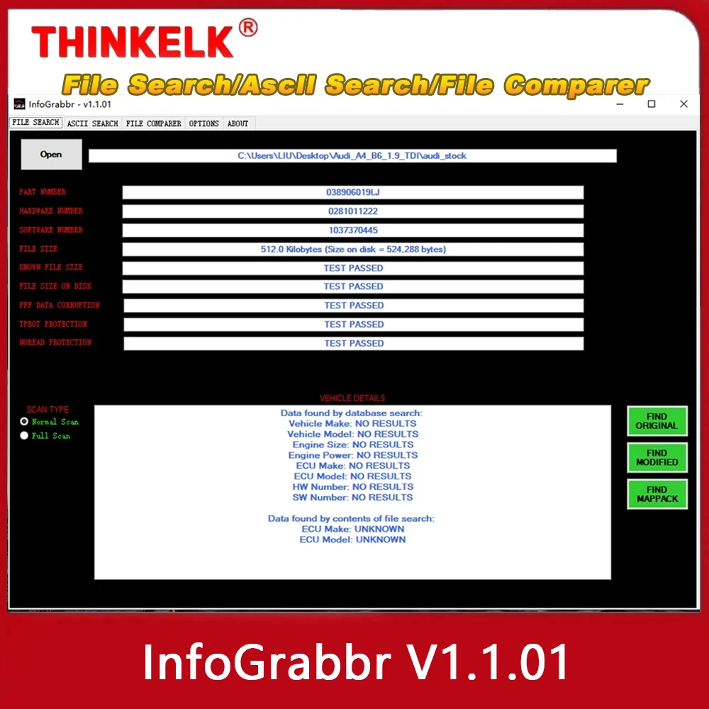 Software di test delle informazioni e dei File infobabbr per la mappa dei File rimuovi lettere/numeri/caratteri speciali/spazi/parola di ricerca