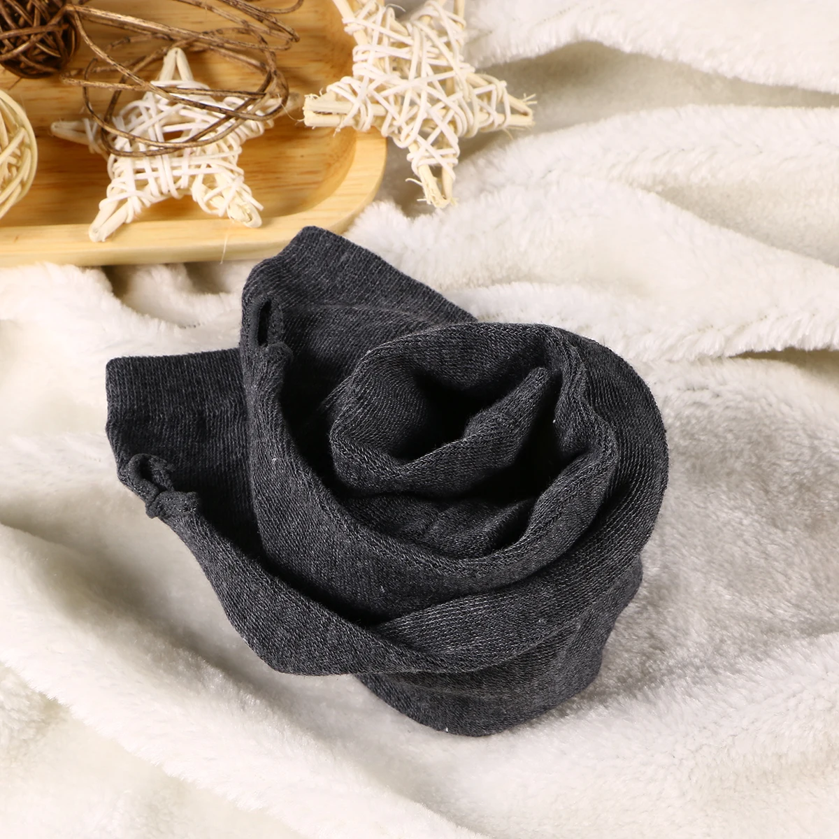 

Winter Long Knitted Arm Sleeves Fingerless Warm Gloves Thumb Hole For Women Dark Grey Soft Warmers Winter Fashion Costume