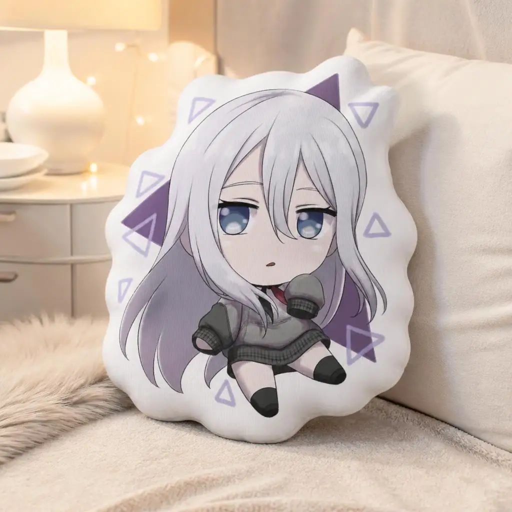 Yoisaki Kanade chibi PJSK Nightcord At 25 Plush Pillow Cushion Irregular Stuffed Throw Pillow Home Decor Gift Sofa Bed Couch