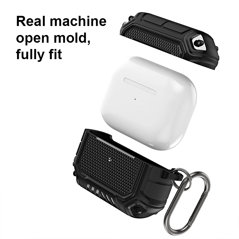 Anti-fall Case For Airpods Pro 3 2 Luxury Armor Earphone Case For Airpods 3 2 1 Pro Shockproof Cover For Apple Airpods 2 3 1 pro