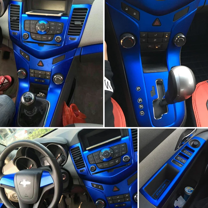 For Chevrolet Cruze 2009-2015  Interior Central Control Panel Door Handle 3D Carbon Fiber Stickers Decals Car styling Accessorie