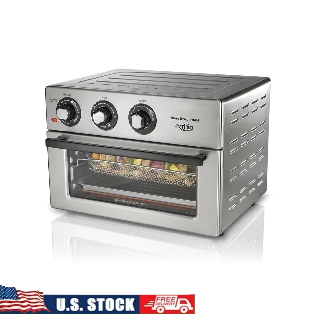 Forno tostapane Friggitrice ad aria Combo 1800W 6 modalità di cottura Cottura alla griglia Toast Convezione Adatto a 12 Pizza Elettrodomestico da cucina multifunzionale