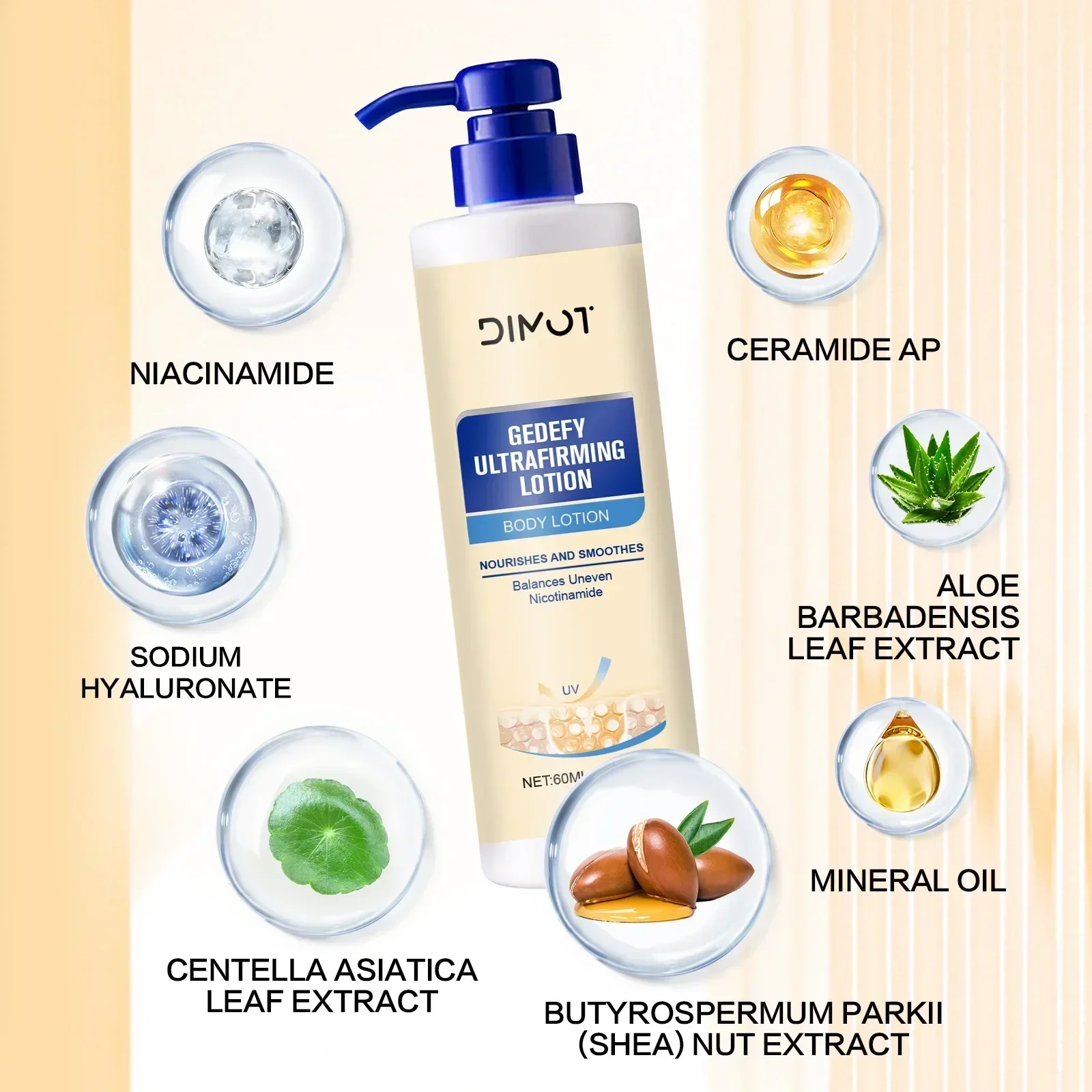 كريم حليب الكولاجين كريم الجسم كريم الجسم للوجه تبييض مغذي ترطيب غسول تفتيح العناية بالبشرة 60 مللي