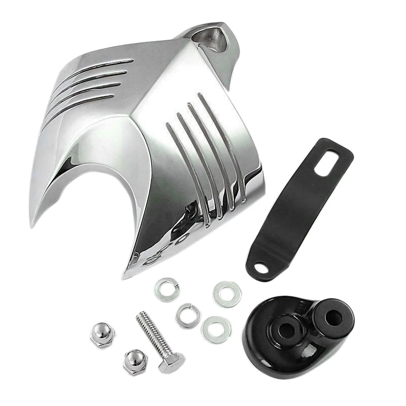 

Motorcycle Chrome V-Shield Horn Cover Cowbell for Street Bob