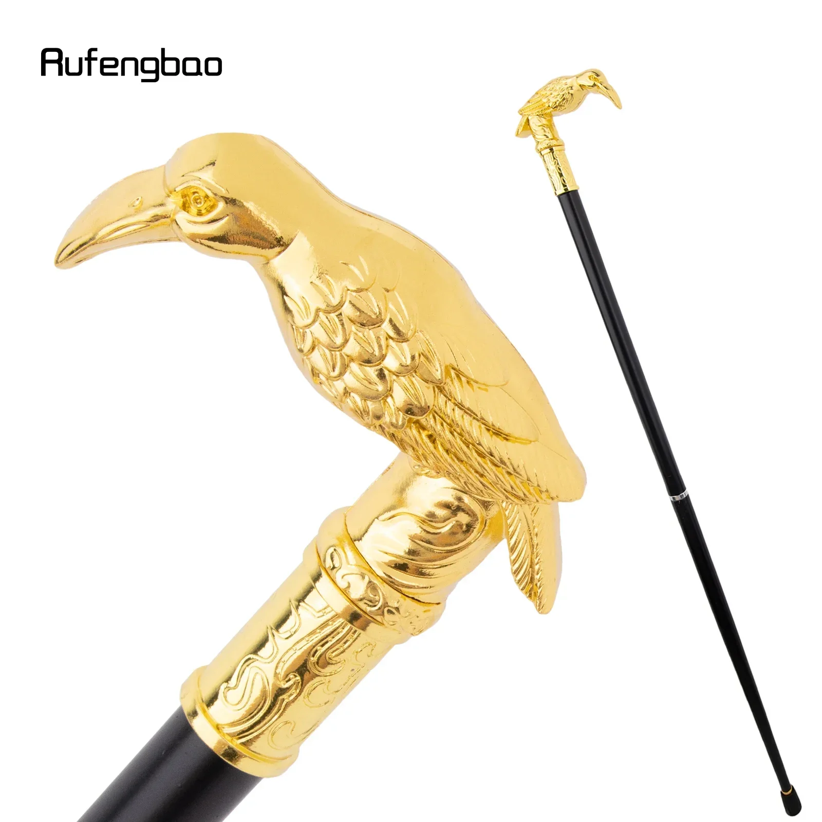 

Yellow Eagle Head Fashion Walking Stick Decorative Stick Cospaly Vintage Party Fashionable Walking Cane Crosier 90cm