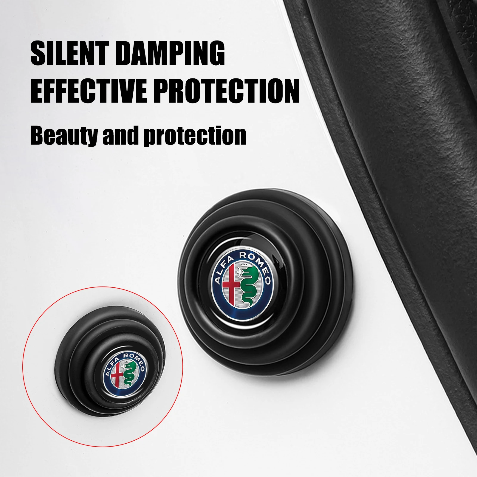 Car Door Shock Absorber gasket Buffer Anti-collision Silicone Sticker For Alfa Romeo Giulietta Mito 159 Giulia Stelvio 156 147