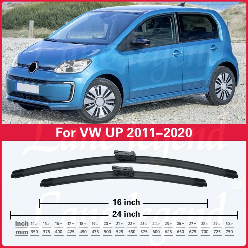 ใบที่ปัดน้ำฝนกระจกบังลมหน้าสำหรับ VW UP 2011 2012 2013 2014 2015 2016 2017 2018 2019 2020ที่ปัดน้ำฝนด้านหน้า24 "16" 10"