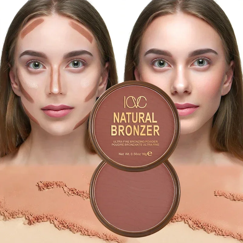 4 Colors Bronzer Powder Matte Tan Brown Contour Shadow Sculpt Face Clavicle Waistline Leg Oil Control Natural Fine Powder Makeup