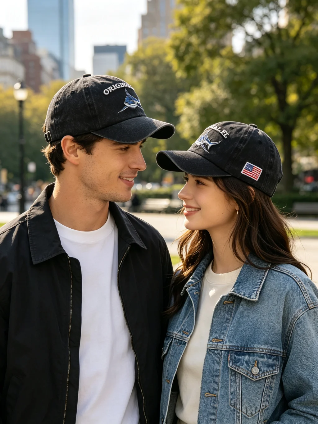 2026 Neue Hochwertige Gewaschene Baumwoll-Baseballkappe mit Amerika-Flagge und Hai-Motiv für Männer und Frauen Snapback Hüte Hip-Hop Dad Hat Gorras – Detail 6