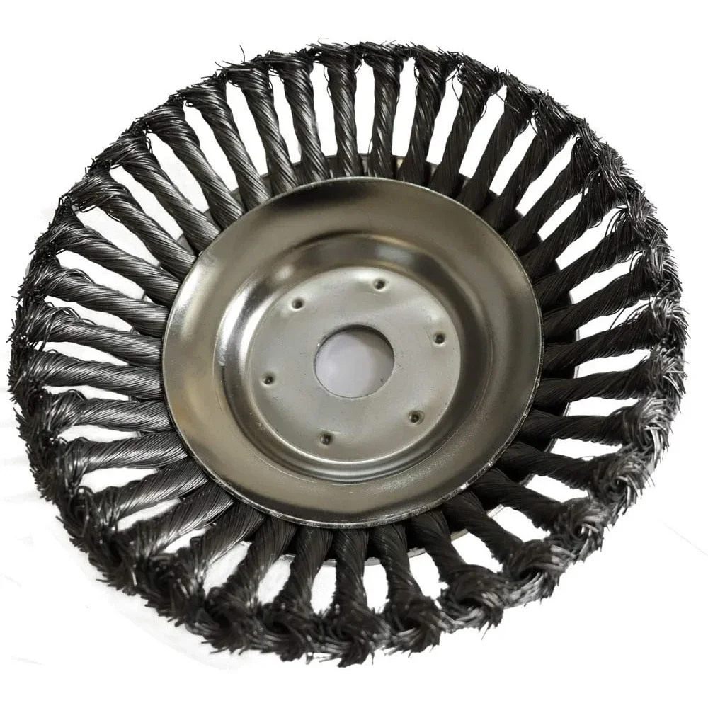 

New 8 Inch Lawn Mower Weeding Disc Wire Weeding Wheel Garden Tool Lawn Mower Accessories Twisted Wire Disc Type Wire Wheel 2025