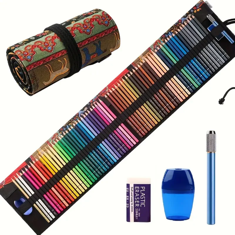 

72-Color Colored Pencils Set with Eraser, and Sharpener - Perfect for Drawing and Coloring - Soft Oil-Based Core