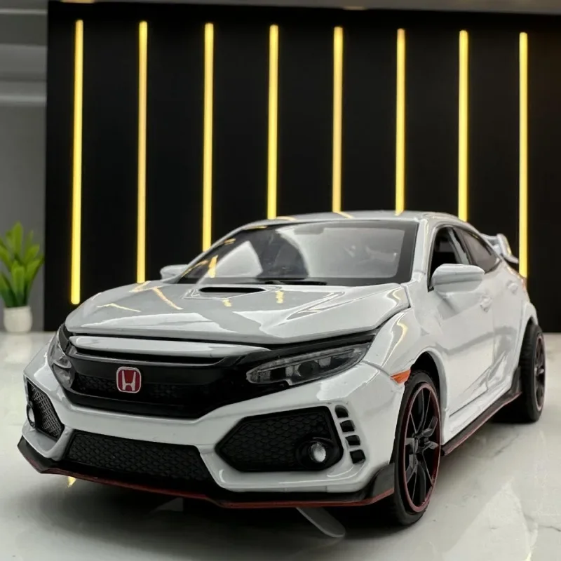 

Литая под давлением модель автомобиля Honda CIVIC 1:32, металлические игрушки, автомобили для детей, подарок для мальчиков, автомобиль со звуком и искусственным автомобилем, миниатюрные игрушки для мальчиков