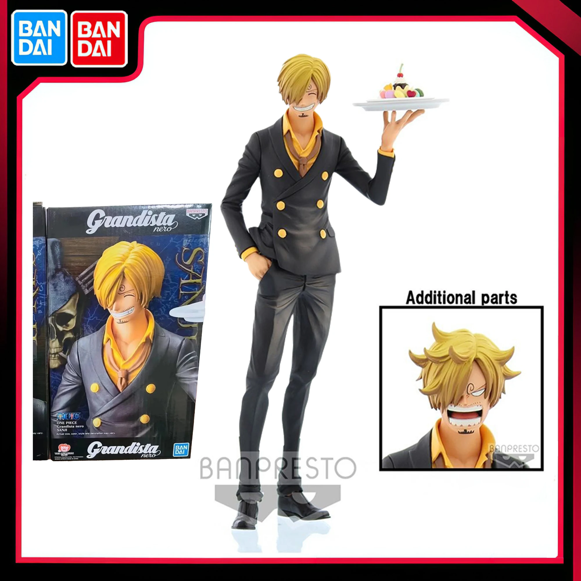 

Bandai Original Banpresto Japan Anime One Piece GRANDISTA NERO Sanji 26CM PVC Action Figures Collection Model Doll Toys Gift