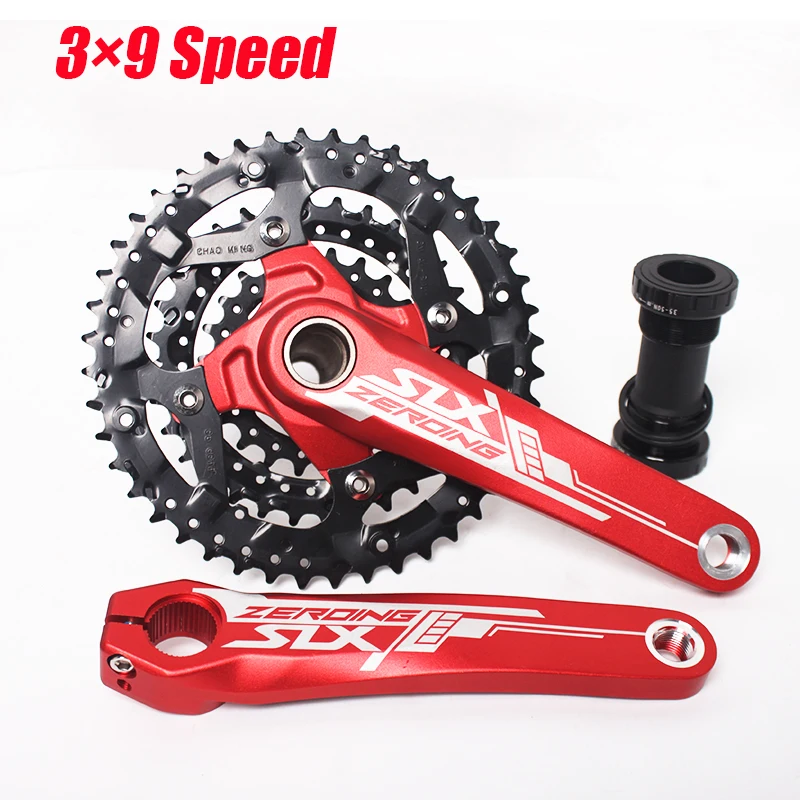 SLX Crankset 3*9S 3*10S MTB Crankset Aluminum Alloy Integrated Crank 104/64BCD Bicycle Chainring 22/24/32/42/44T Bike Part