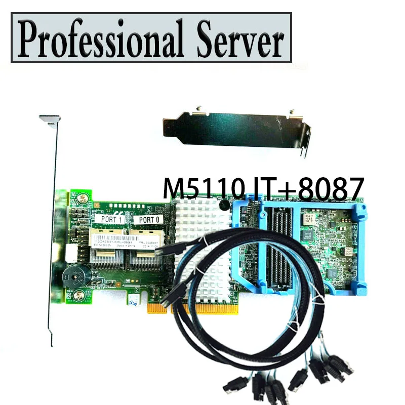 

M5110 8-портовый 6 Гбит/с PCI-e SAS/SATA режим IT FW:P20 LSI 9207-8I + 2 * SFF8087 SATA