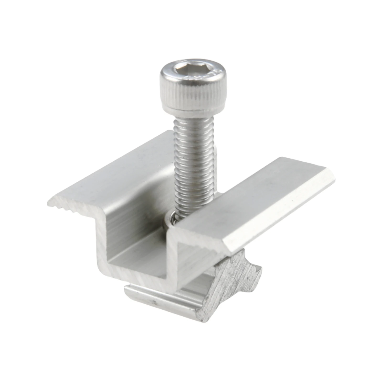 10 Set Panel Mounting Brackets Mid and End Clamp and Rail Kit for Roofing Solar Panels 1.18”-1.38” on Tin,Flat and Sheet Rooftop
