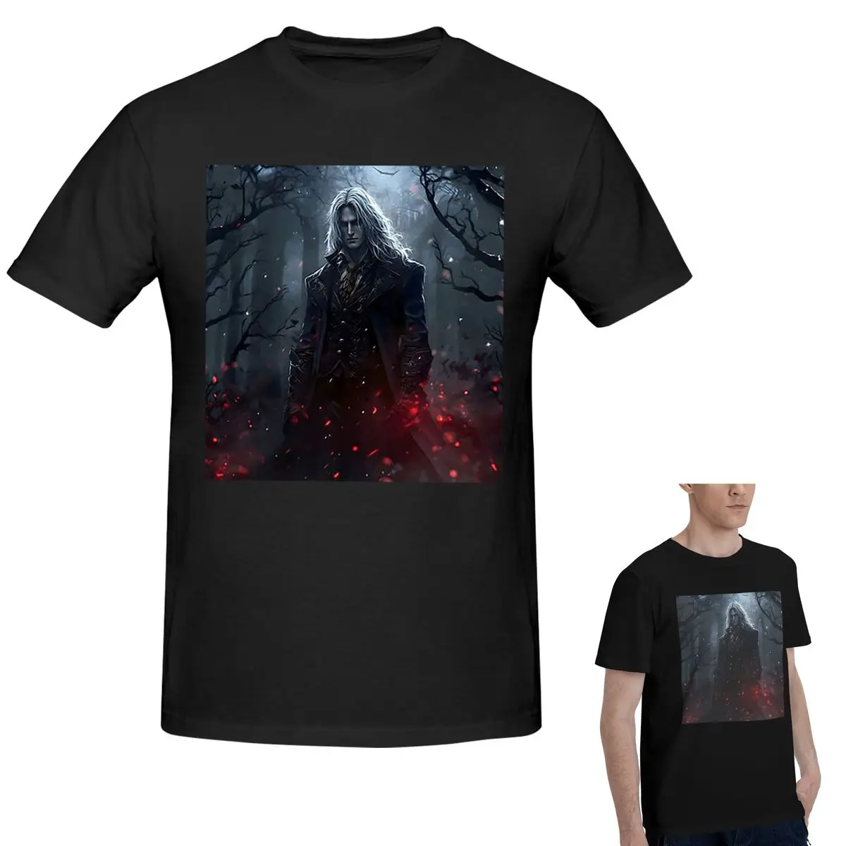 

Футболка из 100% хлопка Alucard Vampire Game, мужская модная футболка большого размера, мужские летние рубашки с круглым вырезом, топы, S-6XL