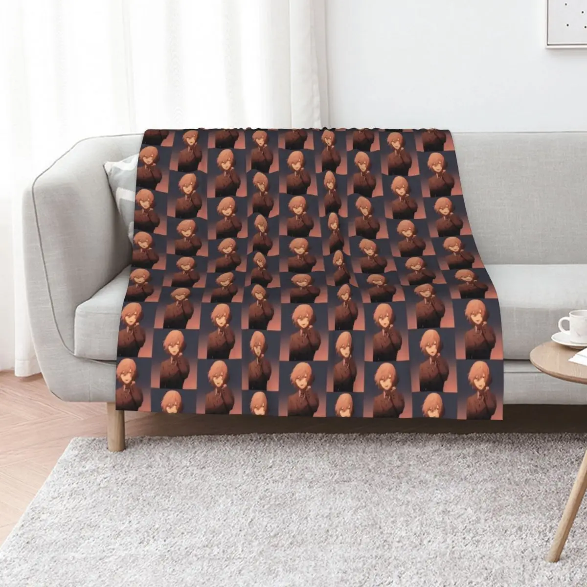 

Goro akechi Throw Blanket halloween for sofa Plaid blankets and throws Blankets