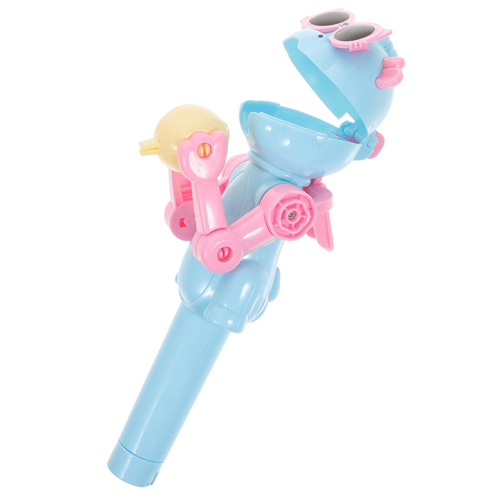 الإبداعية الأزرق مصاصة روبوت حامل أفضل الاطفال هدية الضغط الحلوى تخزين مضحك هدية روبوت مصاصة لعبة الضغط اللعب #5