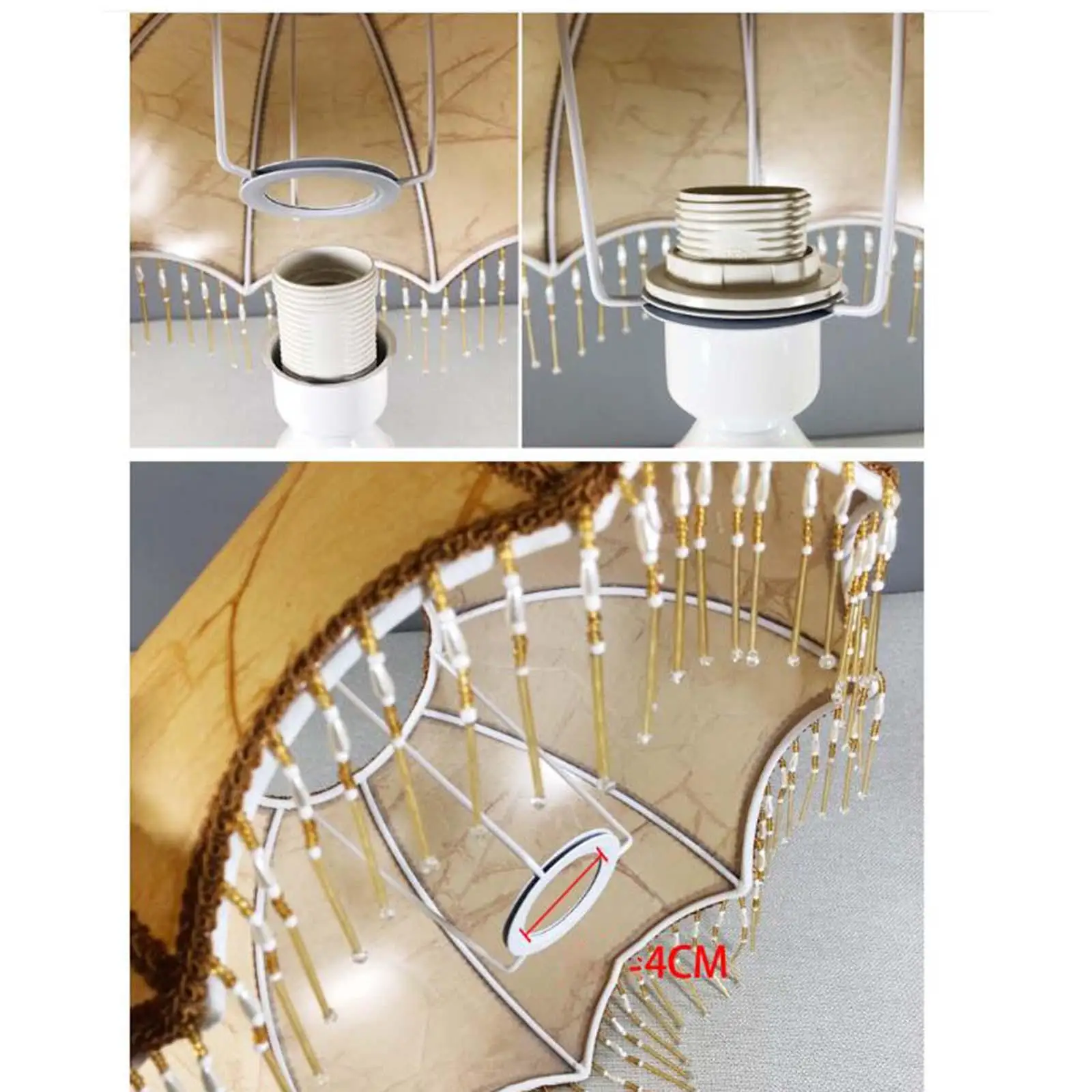 

Decorative Umbrella Lamp Shade Lamp Cover with Tassel Bottom 30cm Elegant