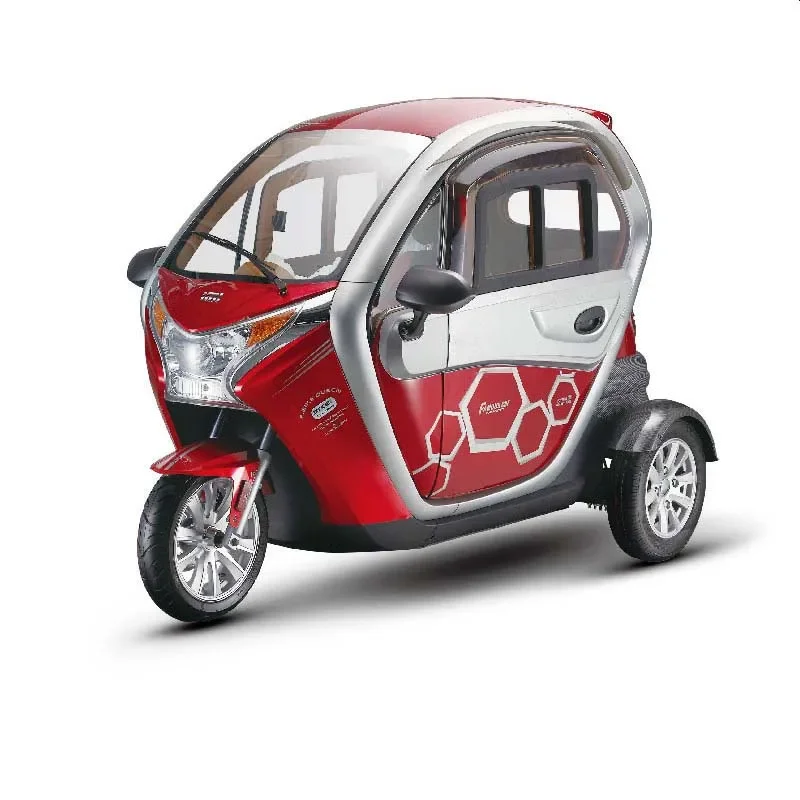 Hot EEC certification electric tricycle ride three people Low-speed high-end fully enclosed electric home tricycle