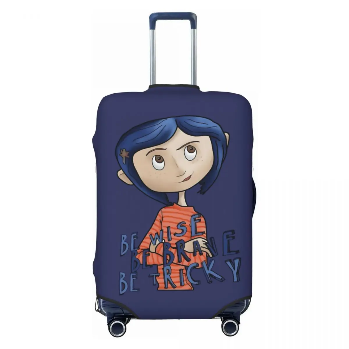 

Custom The Other Mother Coraline Travel Luggage Cover Dust Proof Horror Scary Movie Suitcase Cover Protector Fit 18-32 Inch