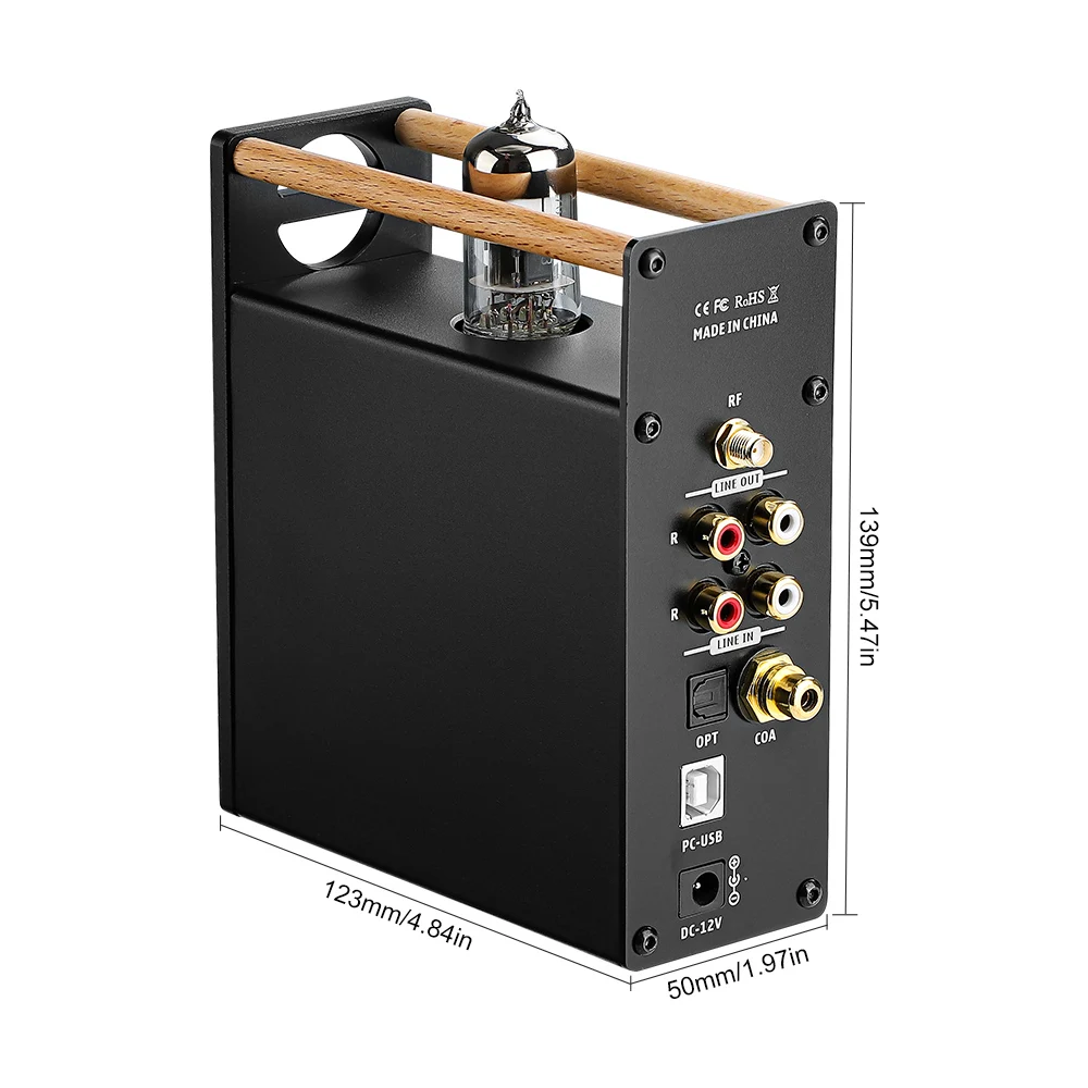 T8 BT 5.0 APTX OPA1656 Tubo 6N3 Preamplificatore Audio Stereo Preamplificatore Cuffie Preamplificatore DAC Altoparlanti Amplificatore Casa