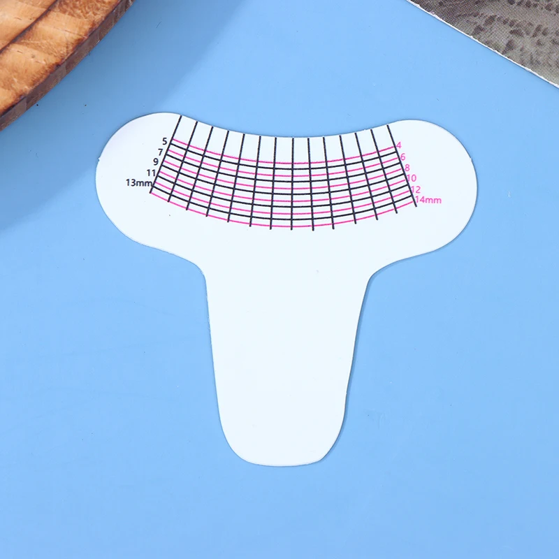 10-delige draagbare wimperlengte meetliniaal zacht plastic wenkbrauw make-up tool voor wimperverlenging groei