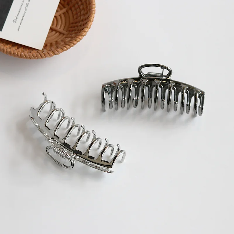 1 pezzo francese retrò europeo e americano in metallo grande clip di squalo clip di capelli temperamento, impostato da agarrare
