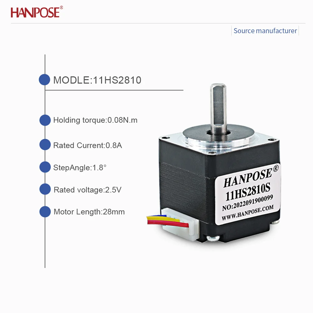 Miniature Stepper Motor NEMA11  11HS2810 0.08N. m 0.8A 3D Printing Accessories Motor Manufacturer Direct Sales in Stock