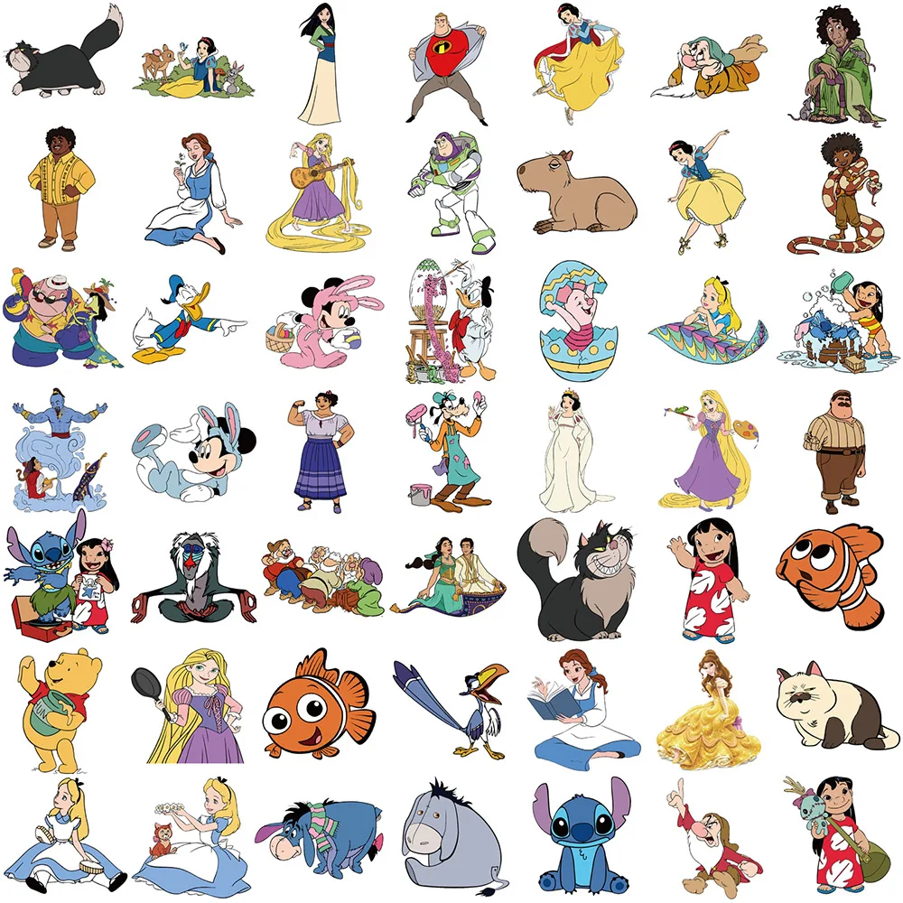 10/30/50/100pcs Disney Cute Mix Cartoon Anime Stickers Aesthetic Decals Laptop Phone Suitcase Graffiti Sticker Kid Classic Toy