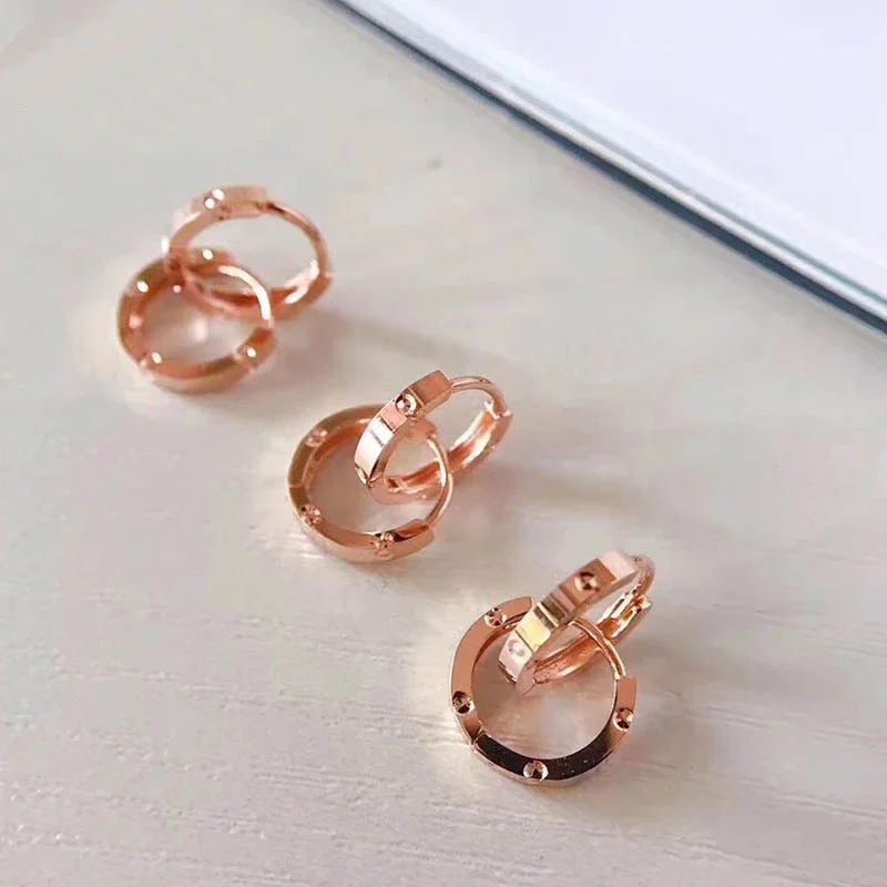 

Real 18K Gold Earring Clip Simple Earrings Hoop Pure Solid AU750 For Women Fine Jewelry Gift EA006