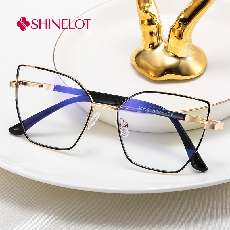 

93567 New Craft Stylish Cat Eye Eyeglasses Frame Radiation Protection Glasses Youth Style Hot Sale Trendsetters Eyewear