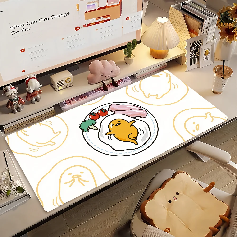 Cute G-Gudetama Mouse Pad Non-slip Locking Edge DeskMat PC Laptop Accessories Rubber Office Keyboard Large Game