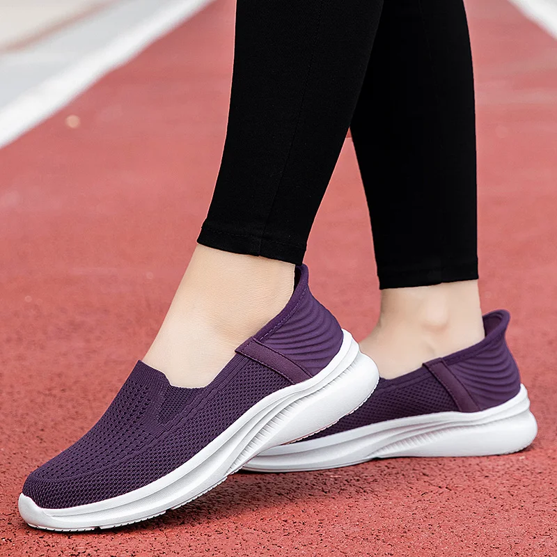 Scarpe da passeggio da donna Fitness mocassino in rete leggera sport estivi appartamenti comodi all'aperto Sneakers traspiranti sandali di grandi dimensioni 35-41