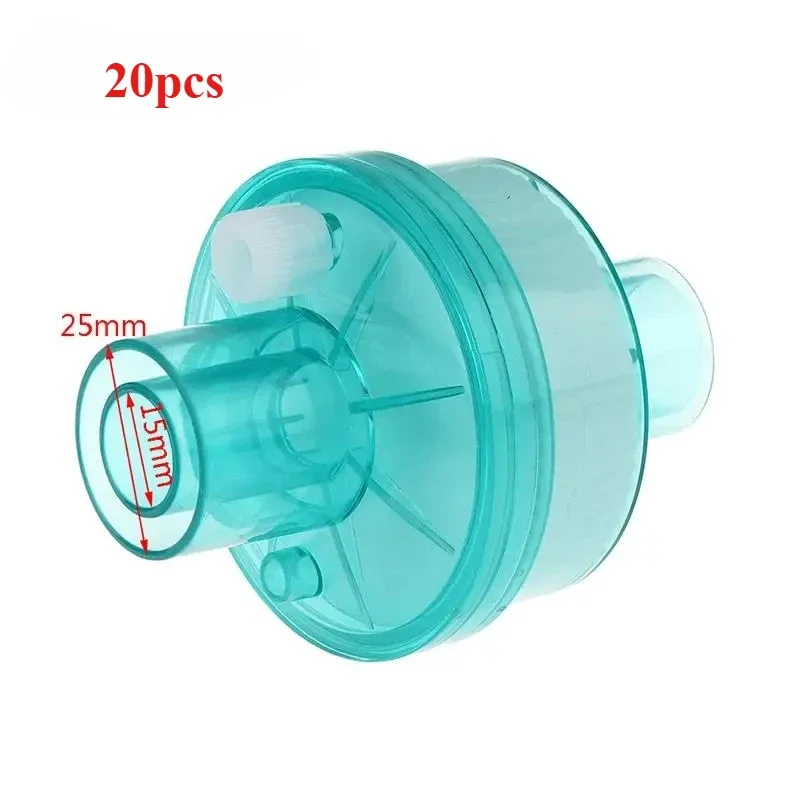 20pcs Disposable Breathing System Filters Bacteria Filter HME HEPA Ventilator Accessories Moisture Heat Exchanger