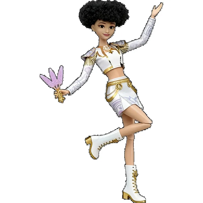 Venda quente anime demon hunters boneca meninas grupo figura de ação brinquedo de ação ao vivo com tema canção de luzes coloridas presente de natal