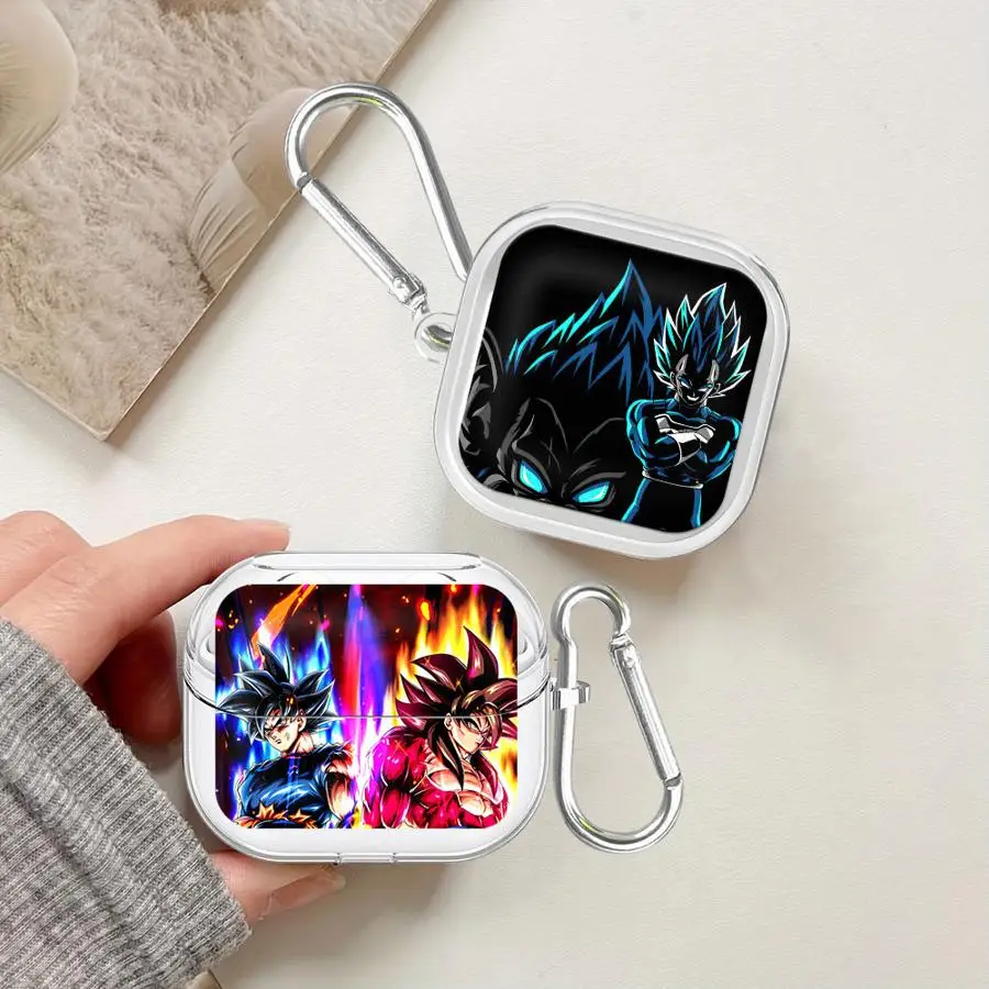 Dragon Balls UI Galls Clear Earphone Cases Cover With Hook Case For Samsung Galaxy Buds 2Pro 4 Pro 3 FE 2 4Pro Live 3Pro