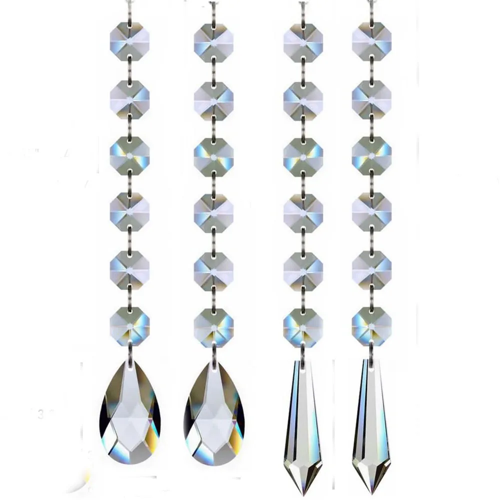 

38 мм прозрачная люстра, хрустальная лампа, призмы с бусинами, хрустальная осветительная лампа, запасные части, подвесные кристаллы для люстры