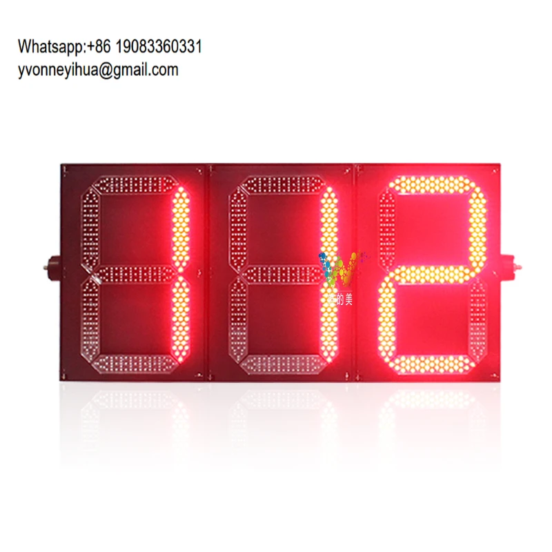 Outdoor LED Intelligent Waterproof Semaforo Compatible System 3 Digital PC Housing Red Green Traffic Light Countdown Timer