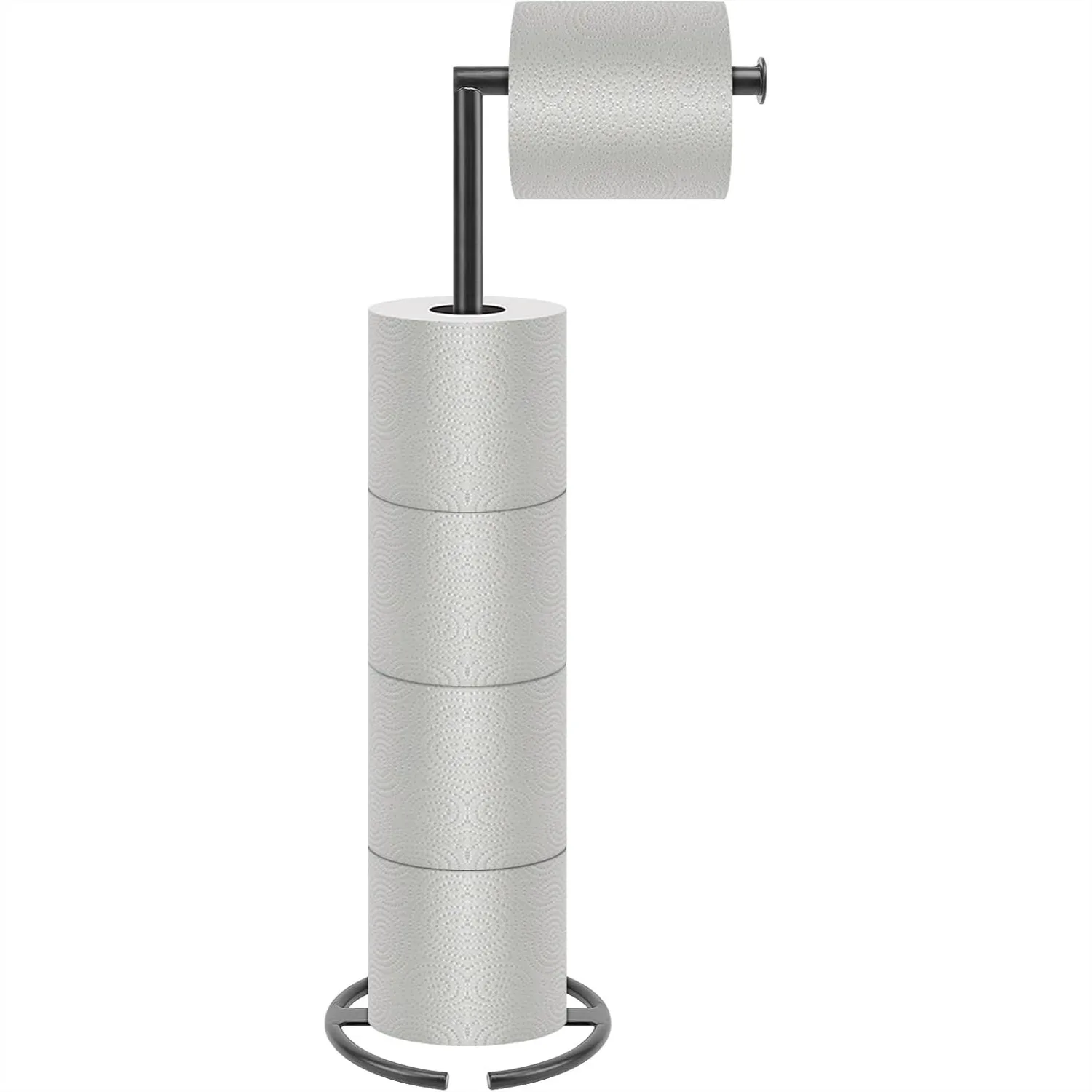 

Bath Toilet Paper Holder Stand - Modern Tissue Roll Holder Standing with Balanced Base, Rustproof for Bathroom Countertop