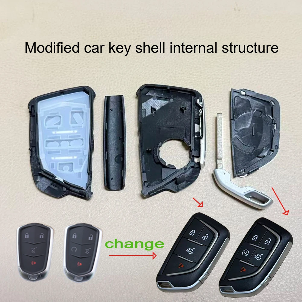 4 5 أزرار الحجم الأصلي مفتاح السيارة فوب شل الإسكان لكاديلاك XT4 CT6 ATS إسكاليد ESV DTS ELR STS Xt5 XTS CTS SRX ATSL #6