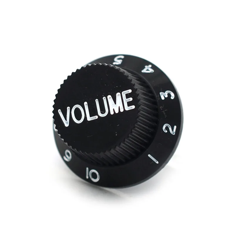 Black Plastic 1-Volume 2-Tone Control Knob For Electric Guitar Pickup