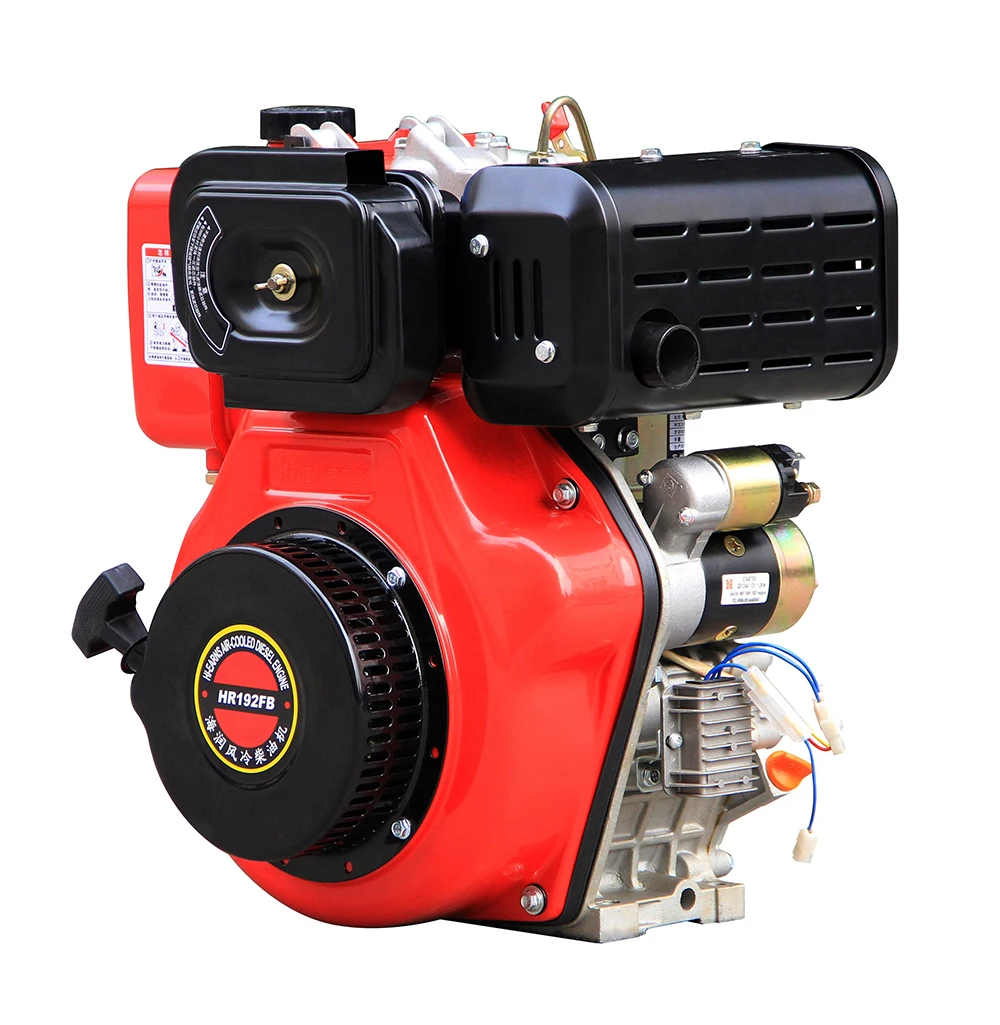 محرك الديزل الكهربائي المبرد بالهواء بأسطوانة واحدة 13hp 192FB