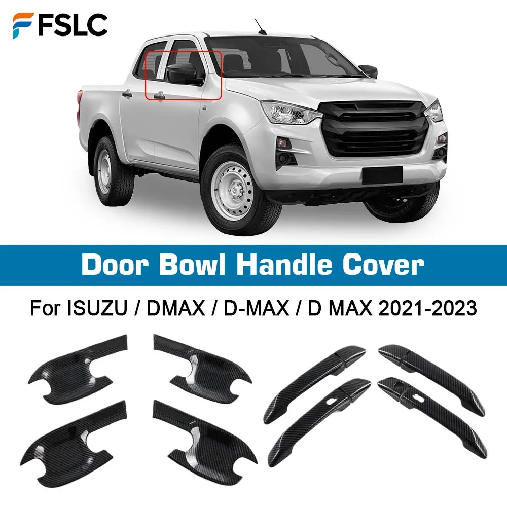 

⭐ Подлинный ⭐ Украшение автомобиля, дверная чаша, ручка, крышка для ISUZU DMAX D-MAX D MAX 2021 2022 2023, автомобильные аксессуары из углеродного волокна, замена