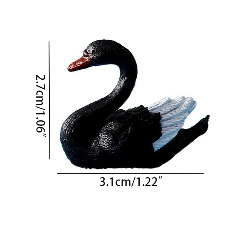 Mini Miniaturas De Cisne De Plástico, Cute DIY Cartoon Goose Model, Lover Swan Ornamentos, Acessórios de decoração