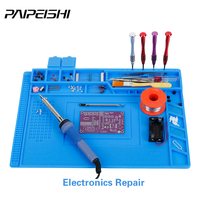 Repair Pad Insulation Heat-Resistant Soldering Station Silicon Soldering Mat Work Pad Desk Platform for BGA Soldering Station